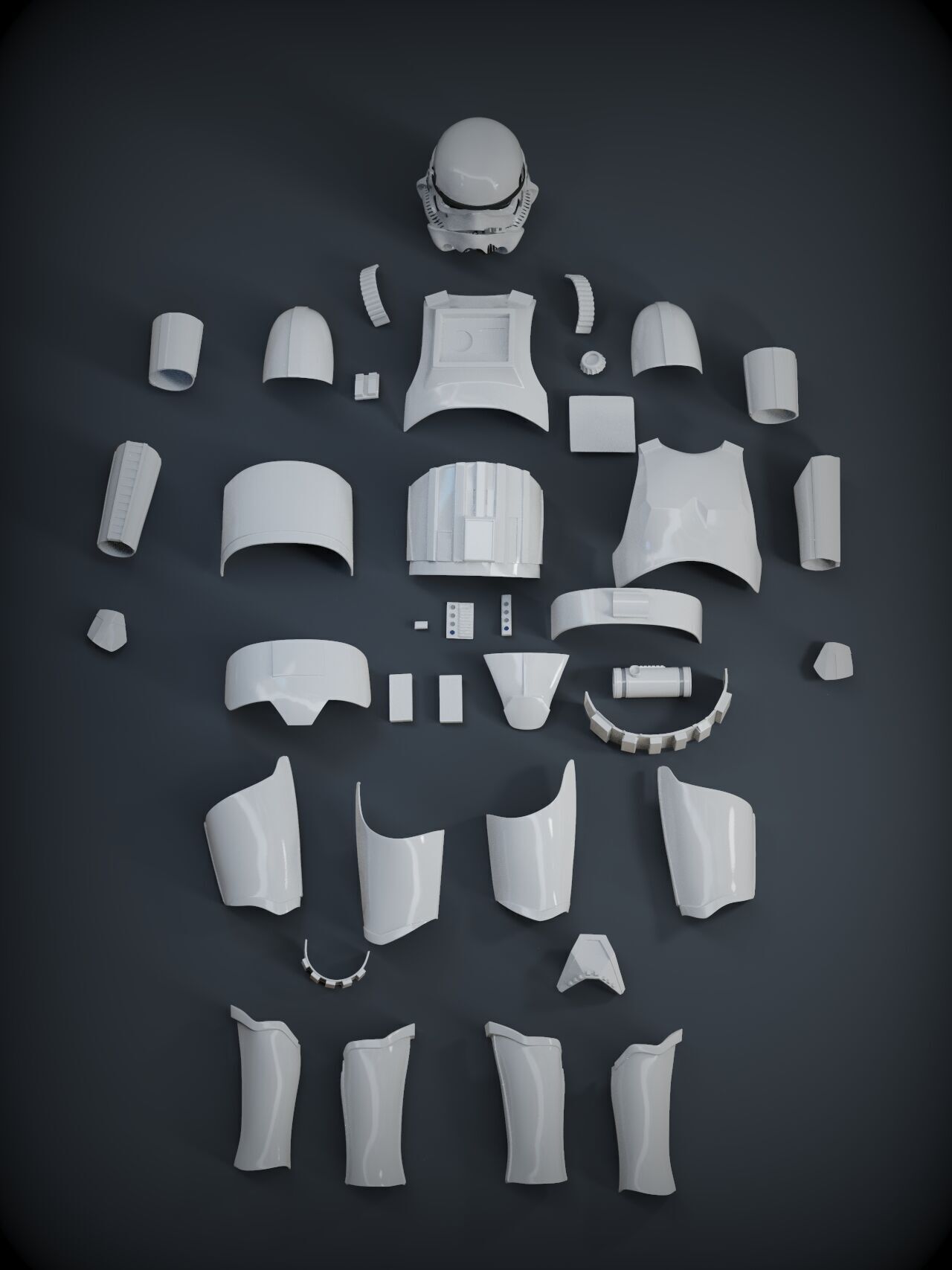 STORMTROOPER armor from Rogue One plus E11 BLASTER 3D print model_16