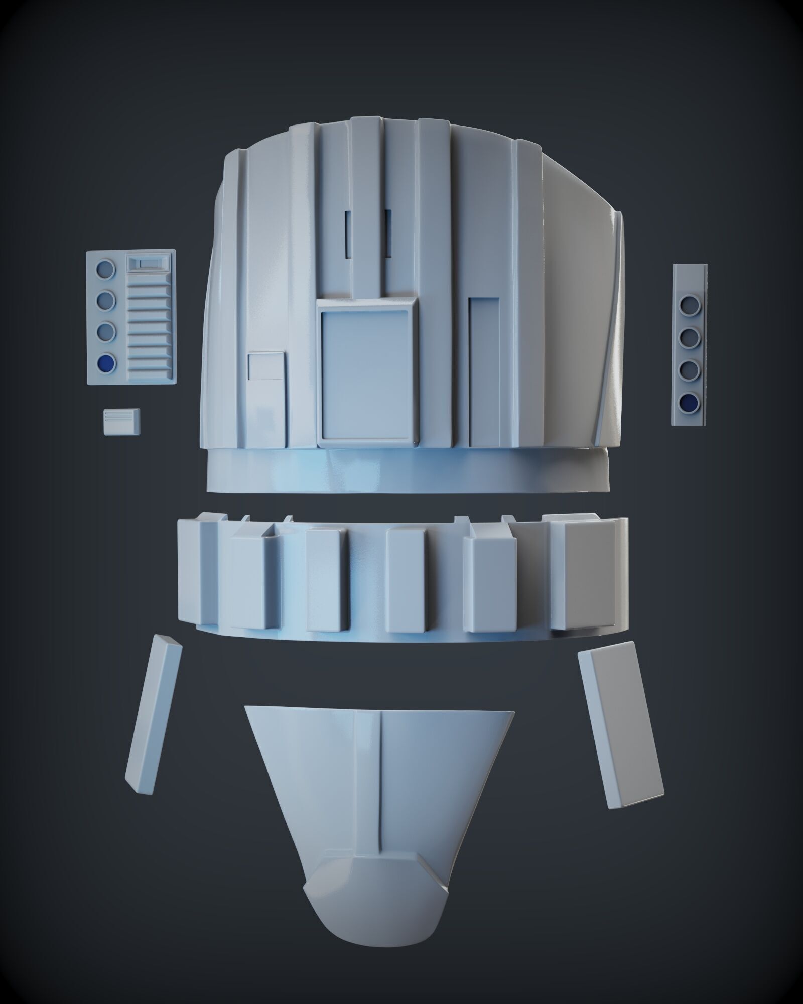STORMTROOPER armor from Rogue One plus E11 BLASTER 3D print model_26