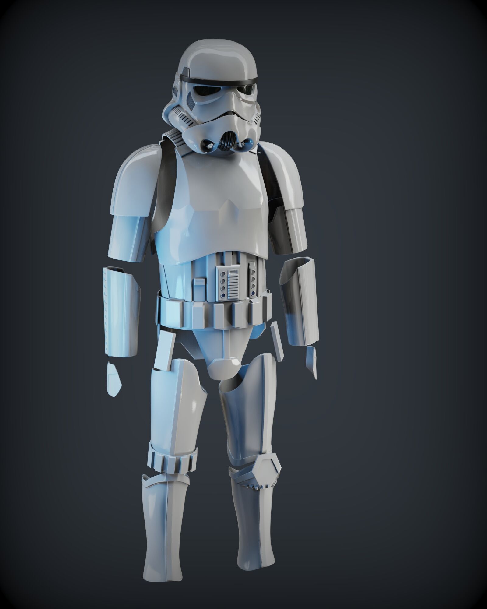 STORMTROOPER armor from Rogue One plus E11 BLASTER 3D print model_10
