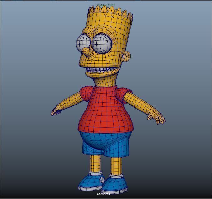 Bart Humanoid Rigged Character  Game  Animation Ready 3D model_2