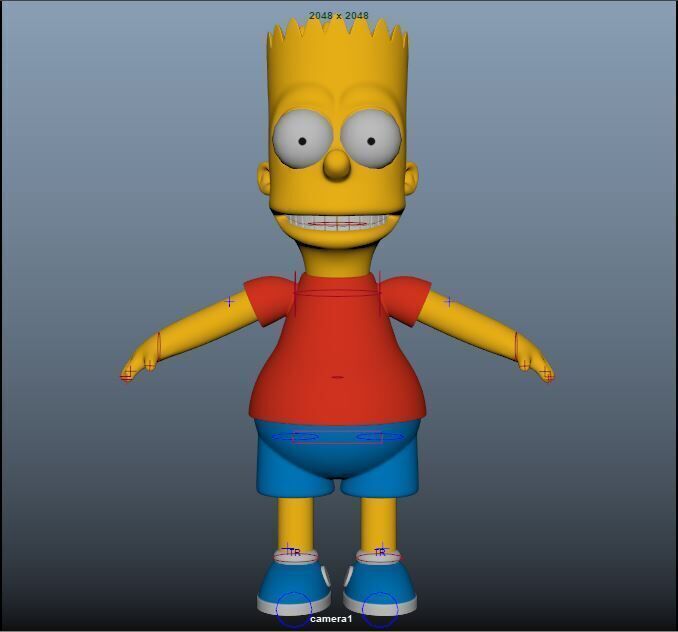 Bart Humanoid Rigged Character  Game  Animation Ready 3D model_5