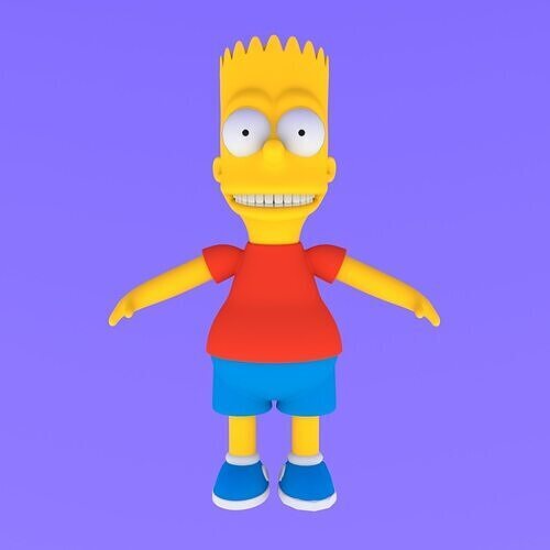 Bart Humanoid Rigged Character  Game  Animation Ready 3D model