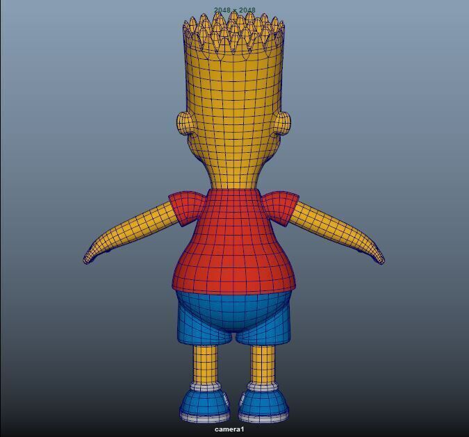 Bart Humanoid Rigged Character  Game  Animation Ready 3D model_4