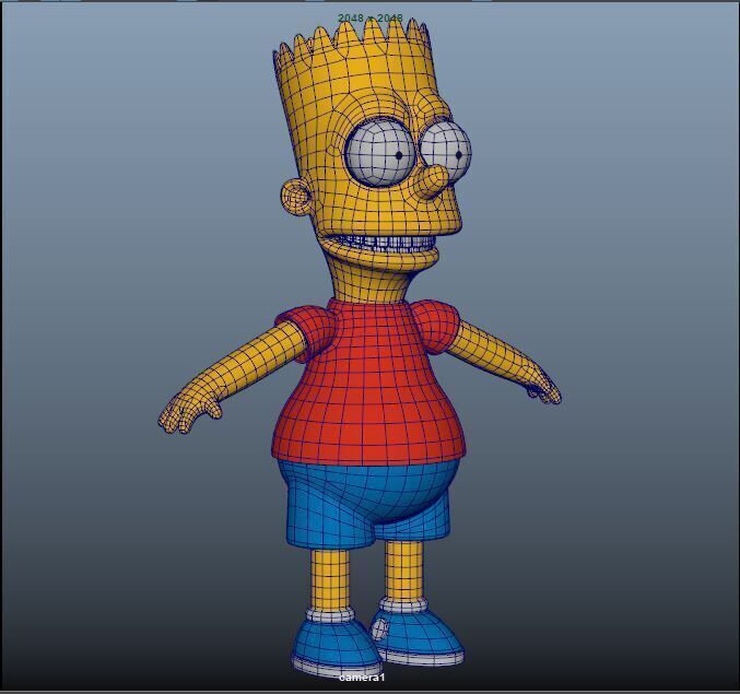 Bart Humanoid Rigged Character  Game  Animation Ready 3D model_3