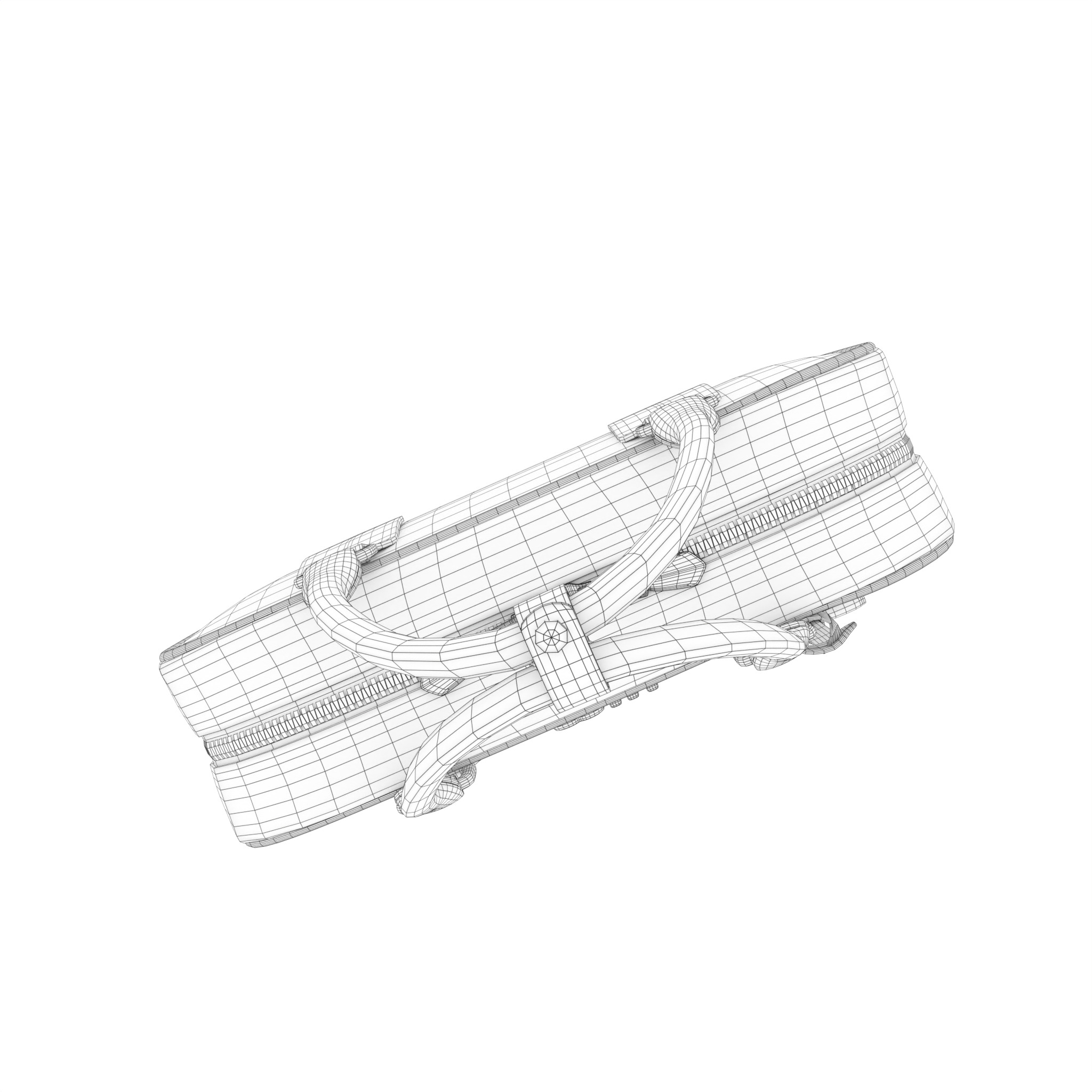 Arcadie matelasse nappa leather bag Orange Low-poly 3D model_9