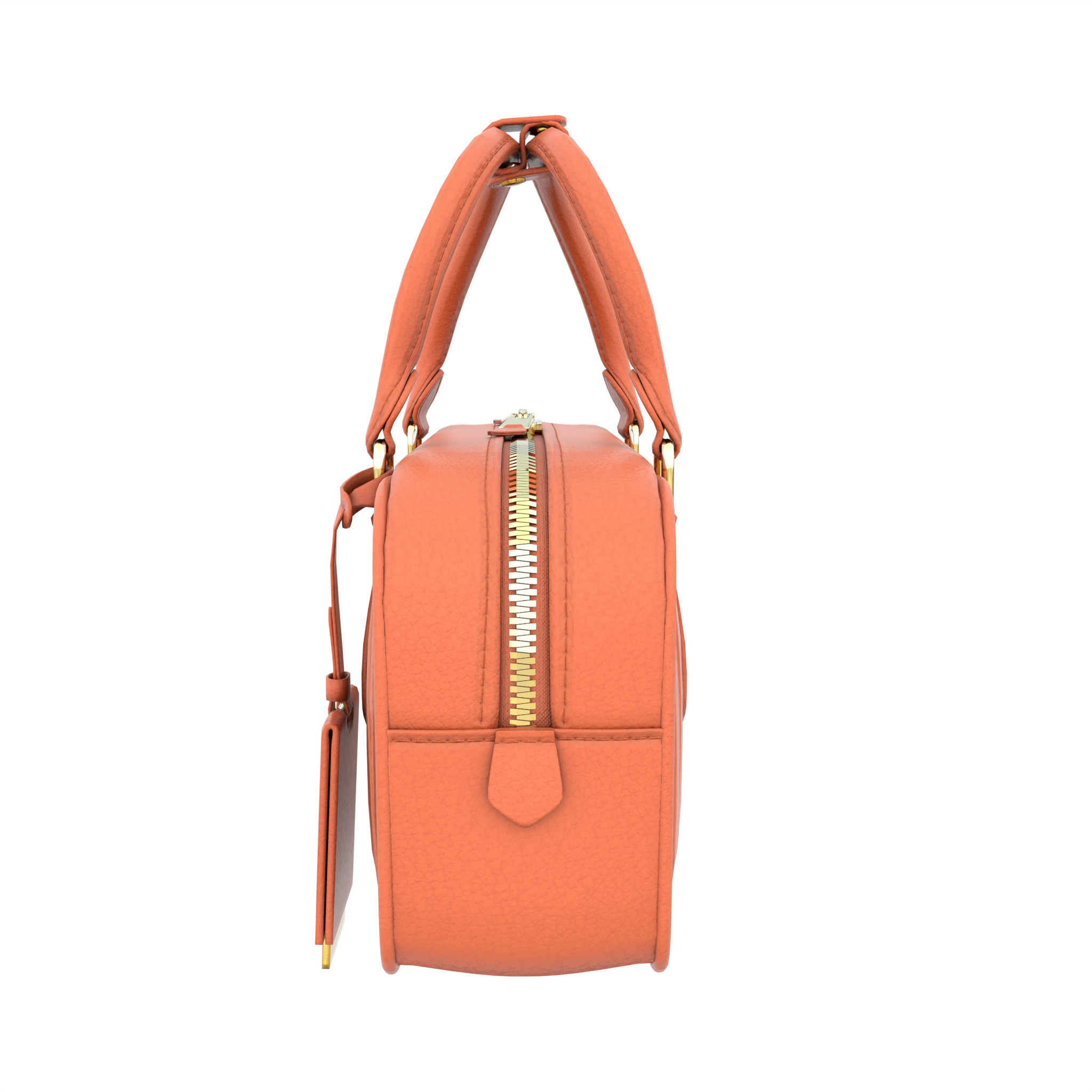 Arcadie matelasse nappa leather bag Orange Low-poly 3D model_3