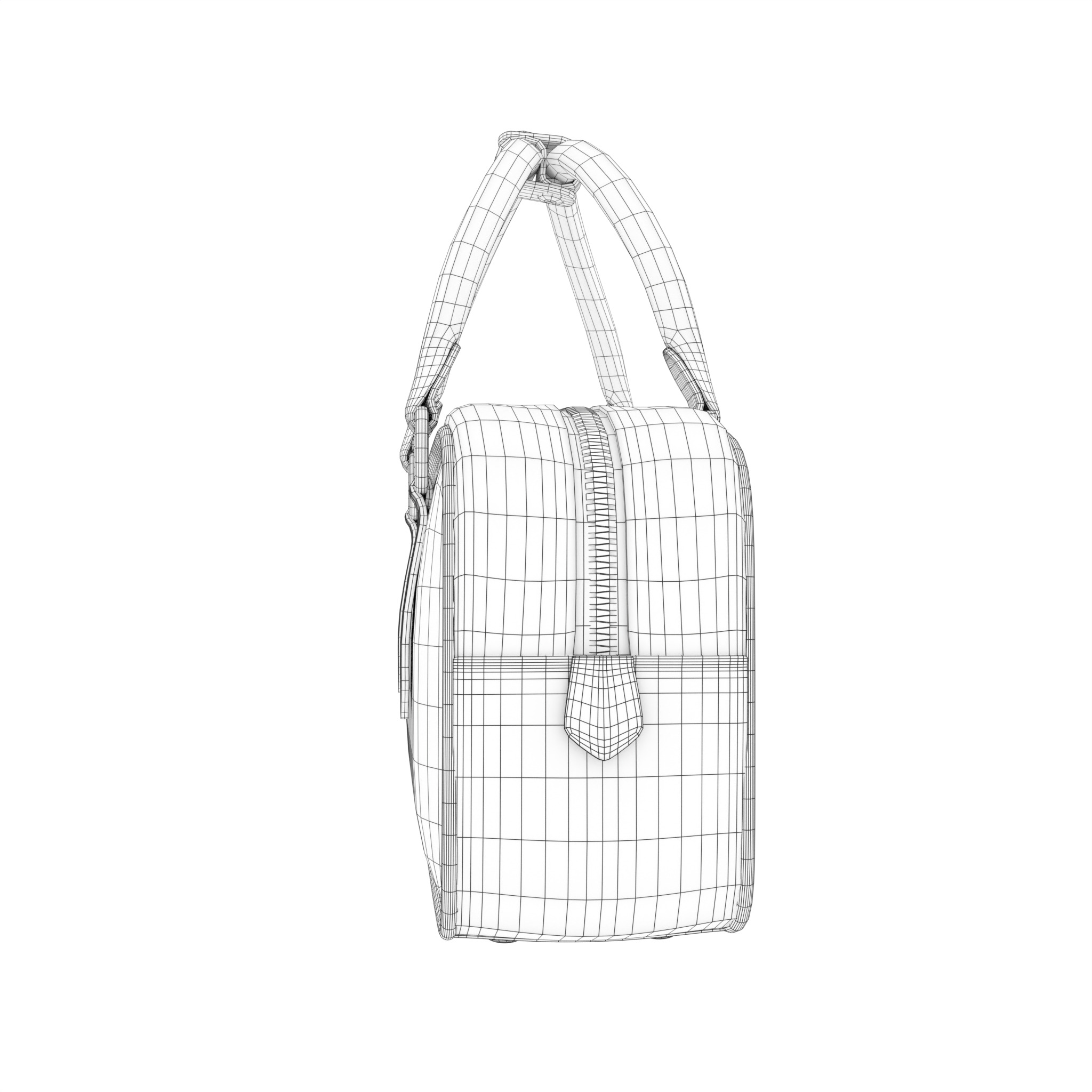 Arcadie matelasse nappa leather bag Orange Low-poly 3D model_8