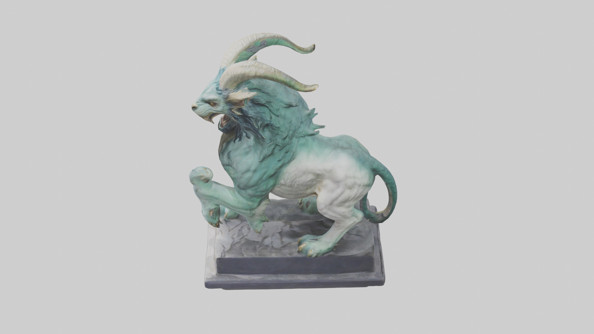 Chimera statue model Low-poly 3D model_27