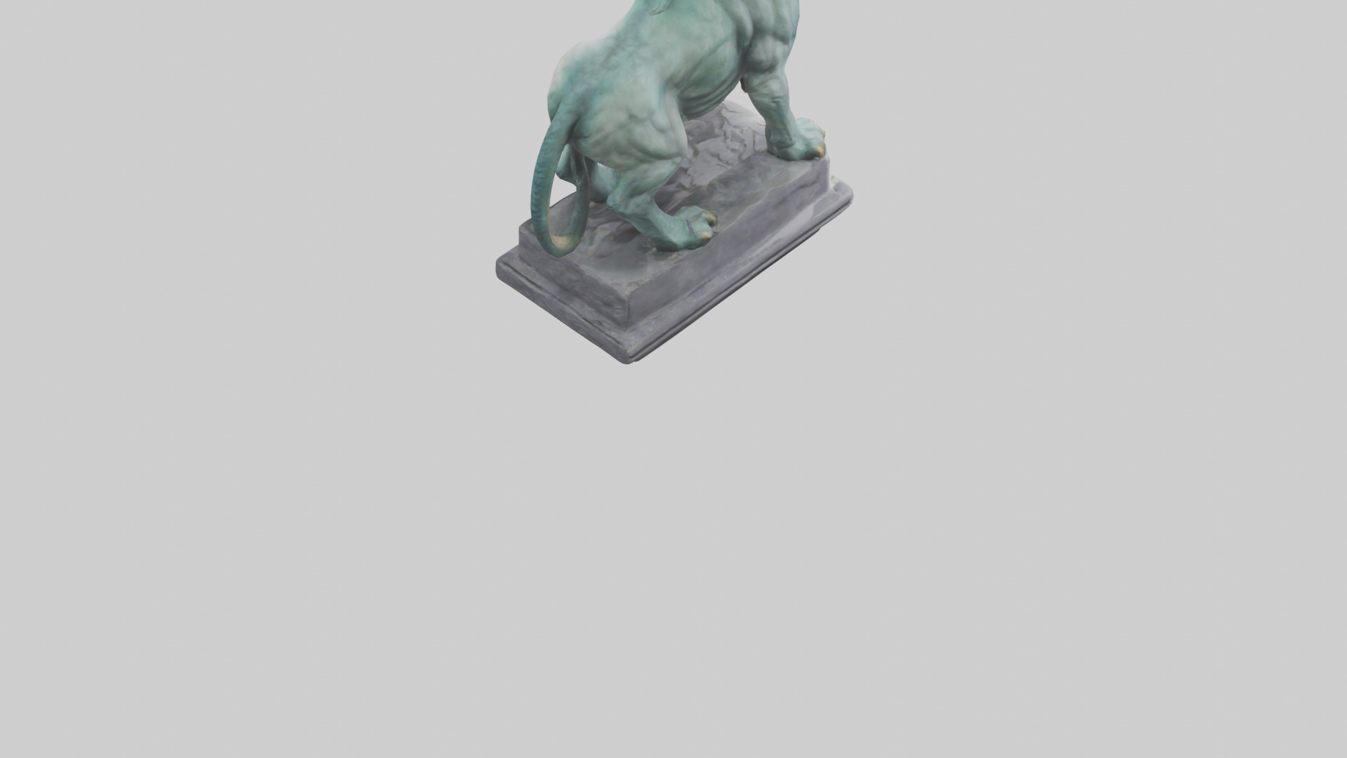 Chimera statue model Low-poly 3D model_8