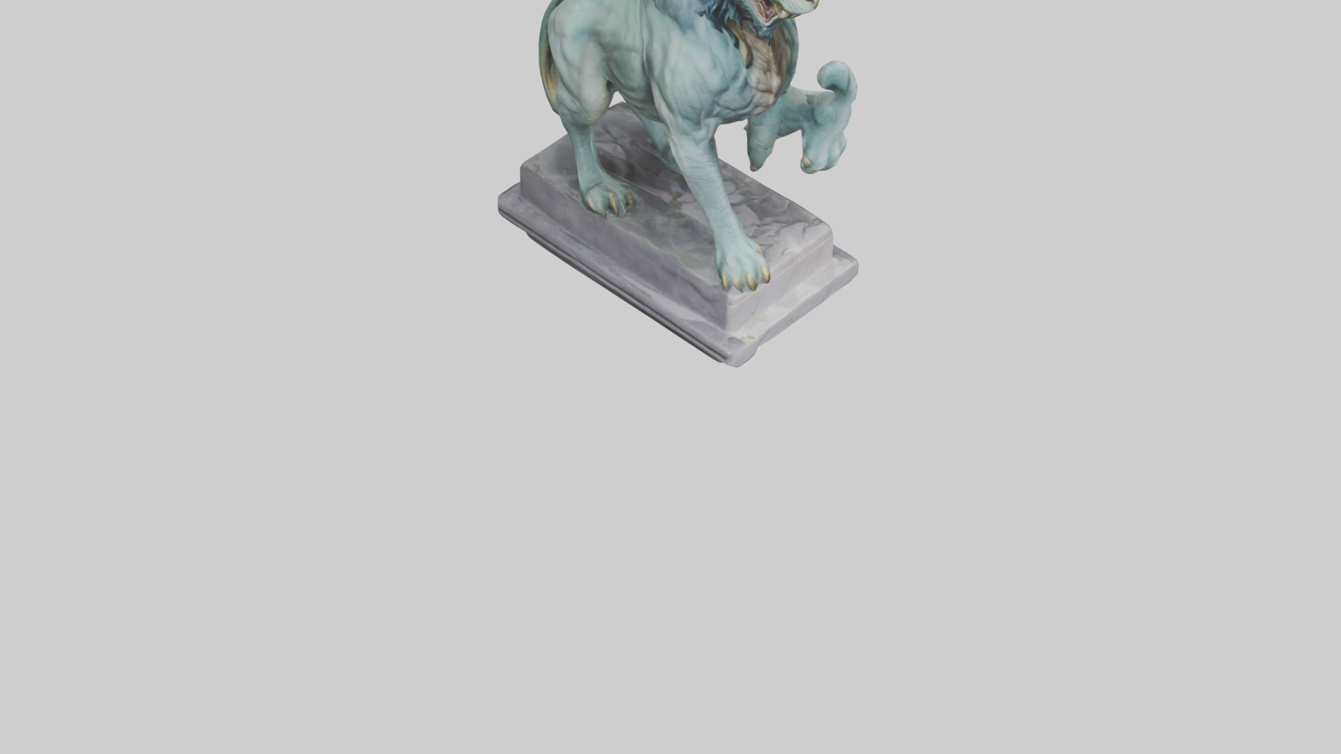 Chimera statue model Low-poly 3D model_10