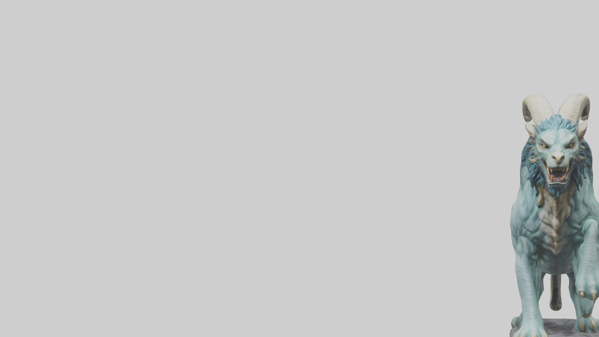 Chimera statue model Low-poly 3D model_21