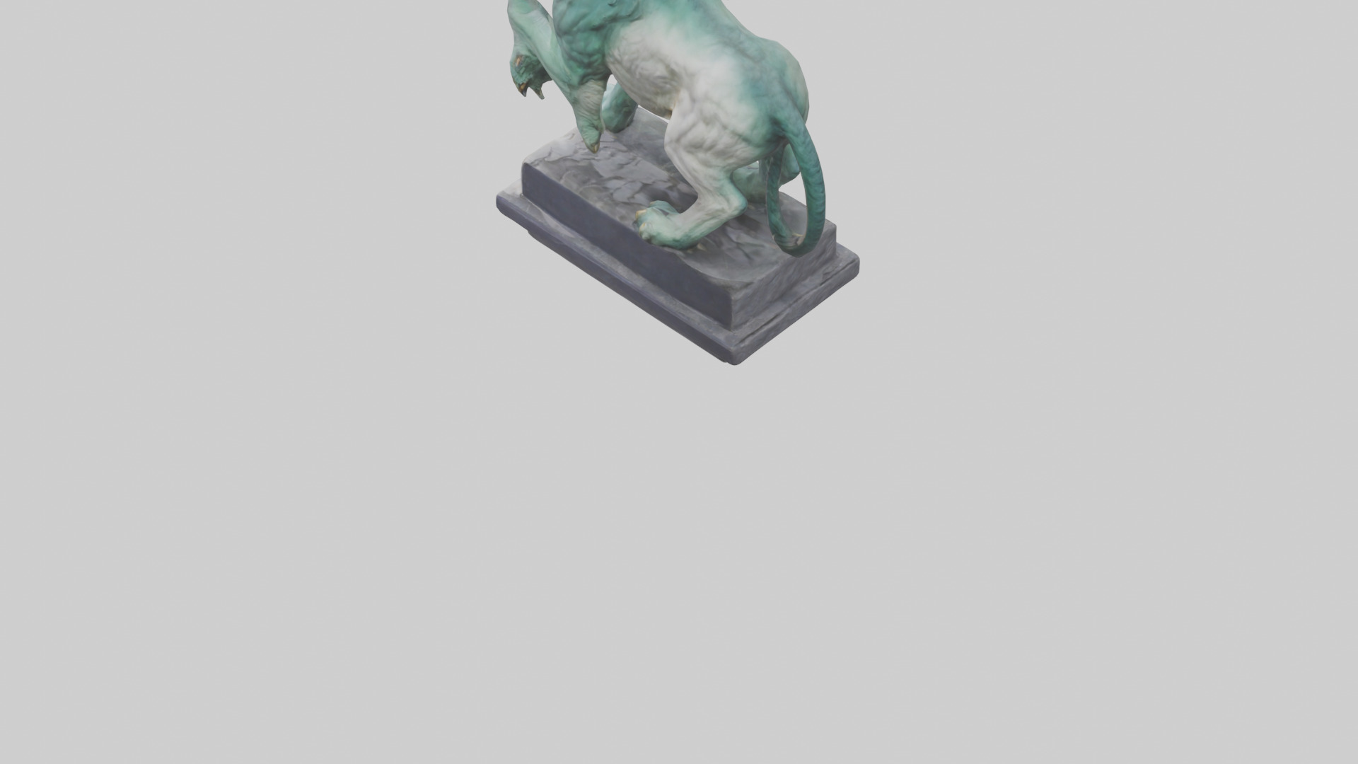 Chimera statue model Low-poly 3D model_6