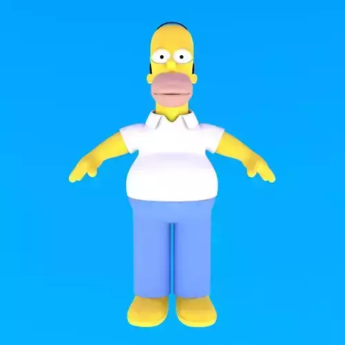 Homer  Advanced Maya Rigged  for Animation  Games