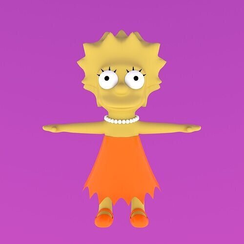 Lisa  Advanced Maya Rigged Humanoid for Animation Ready 3D model
