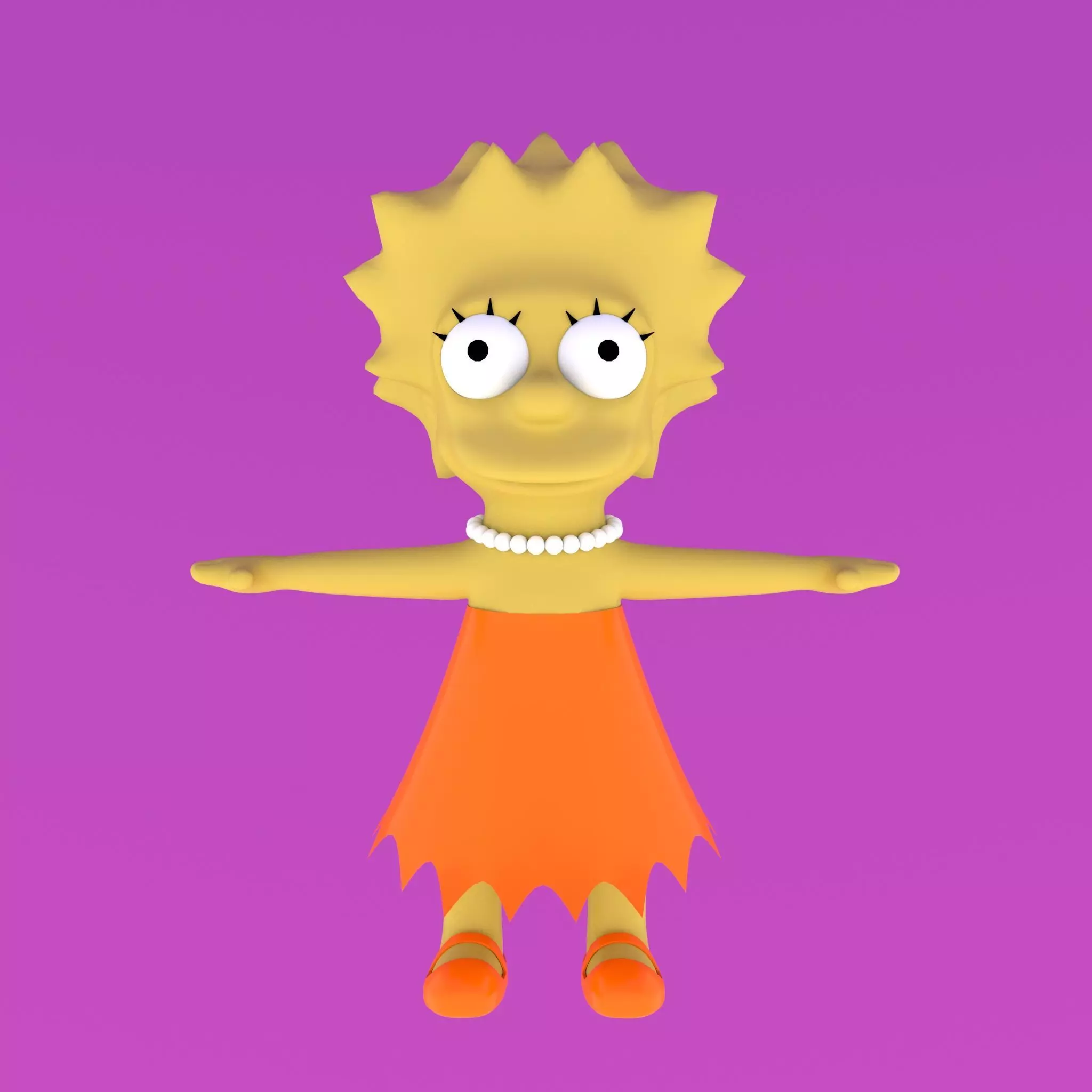 Lisa Advanced Maya Rigged Humanoid for Animation Ready 3D model_0