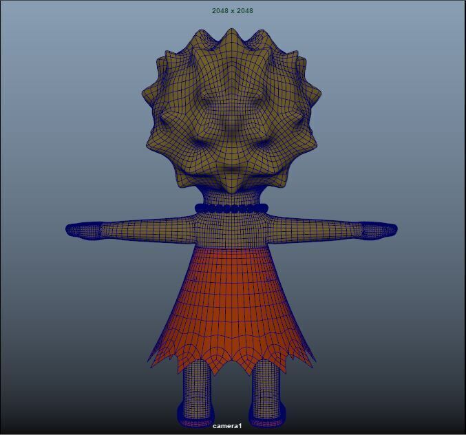 Lisa Advanced Maya Rigged Humanoid for Animation Ready 3D model_4
