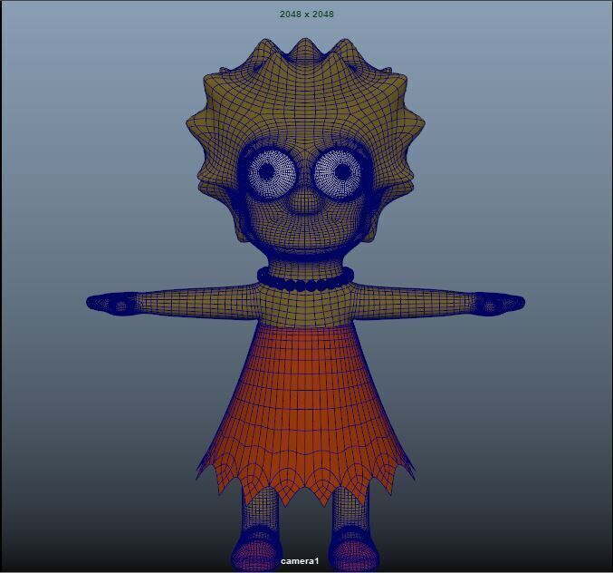 Lisa Advanced Maya Rigged Humanoid for Animation Ready 3D model_1