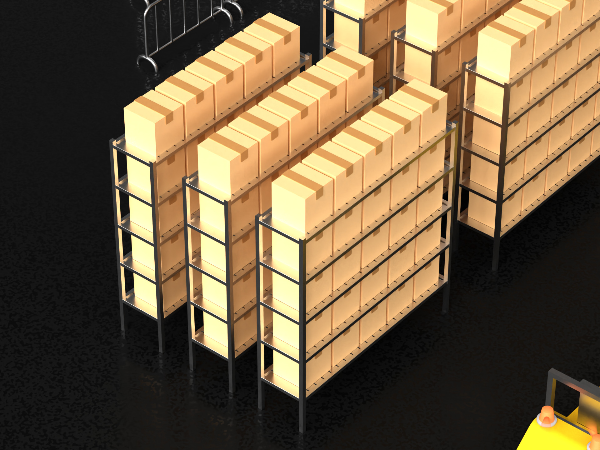 Warehouse asset pack lowpoly isometric  3D model_5