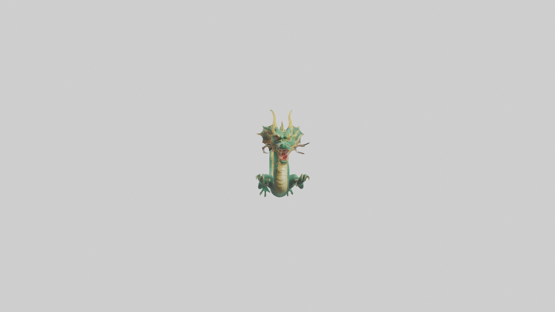 Chinese Dragon swimming model Low-poly 3D model_19