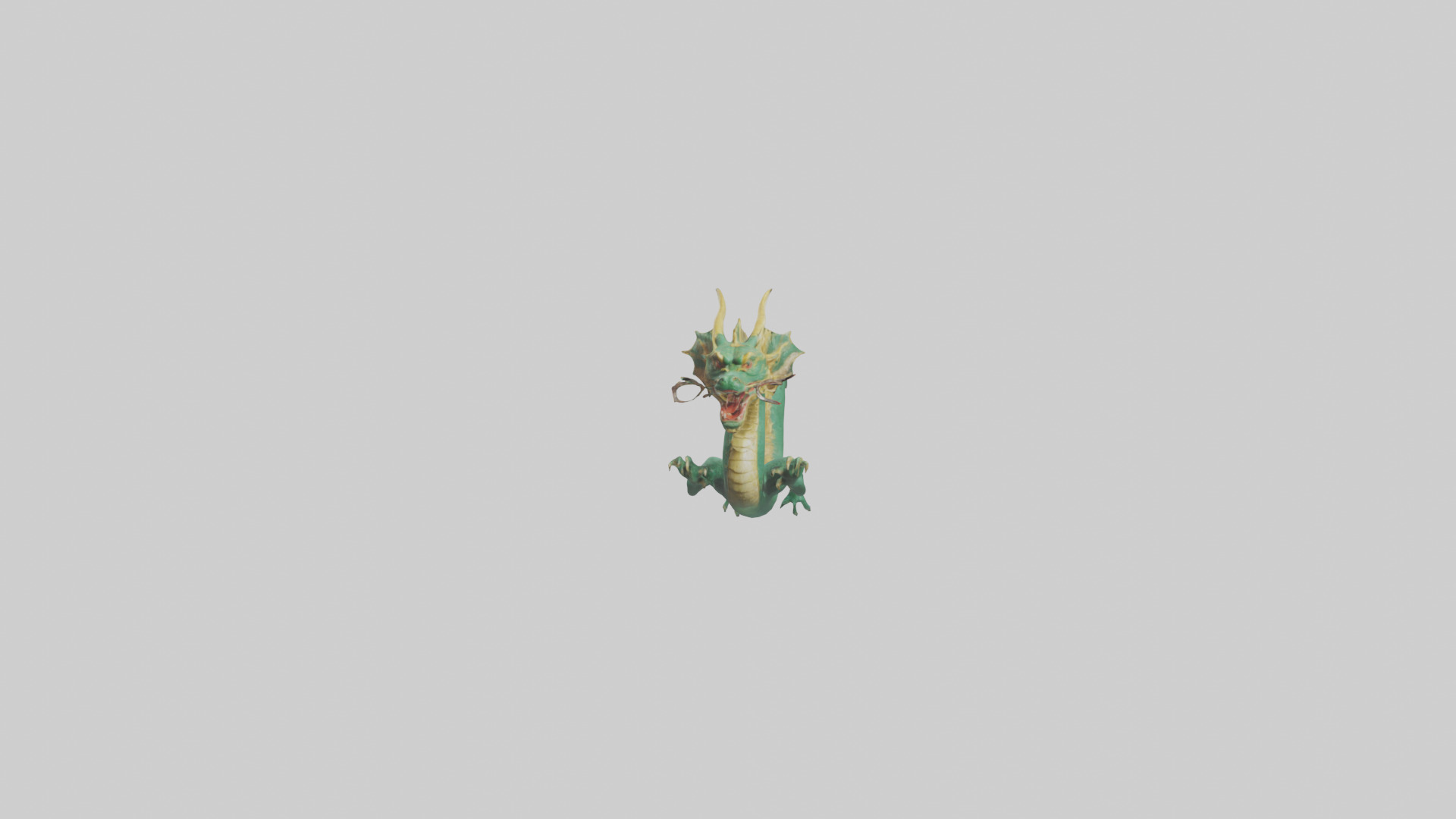 Chinese Dragon swimming model Low-poly 3D model_12