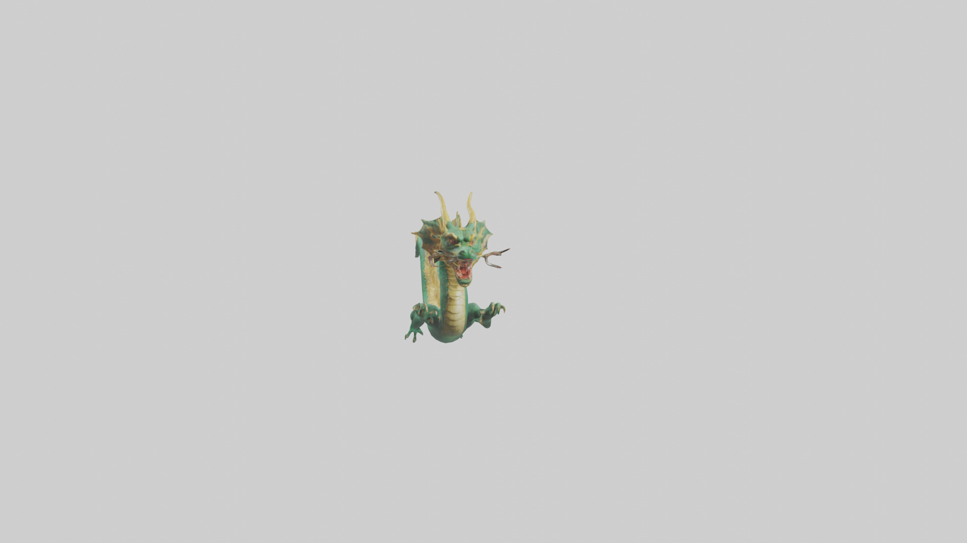 Chinese Dragon swimming model Low-poly 3D model_20