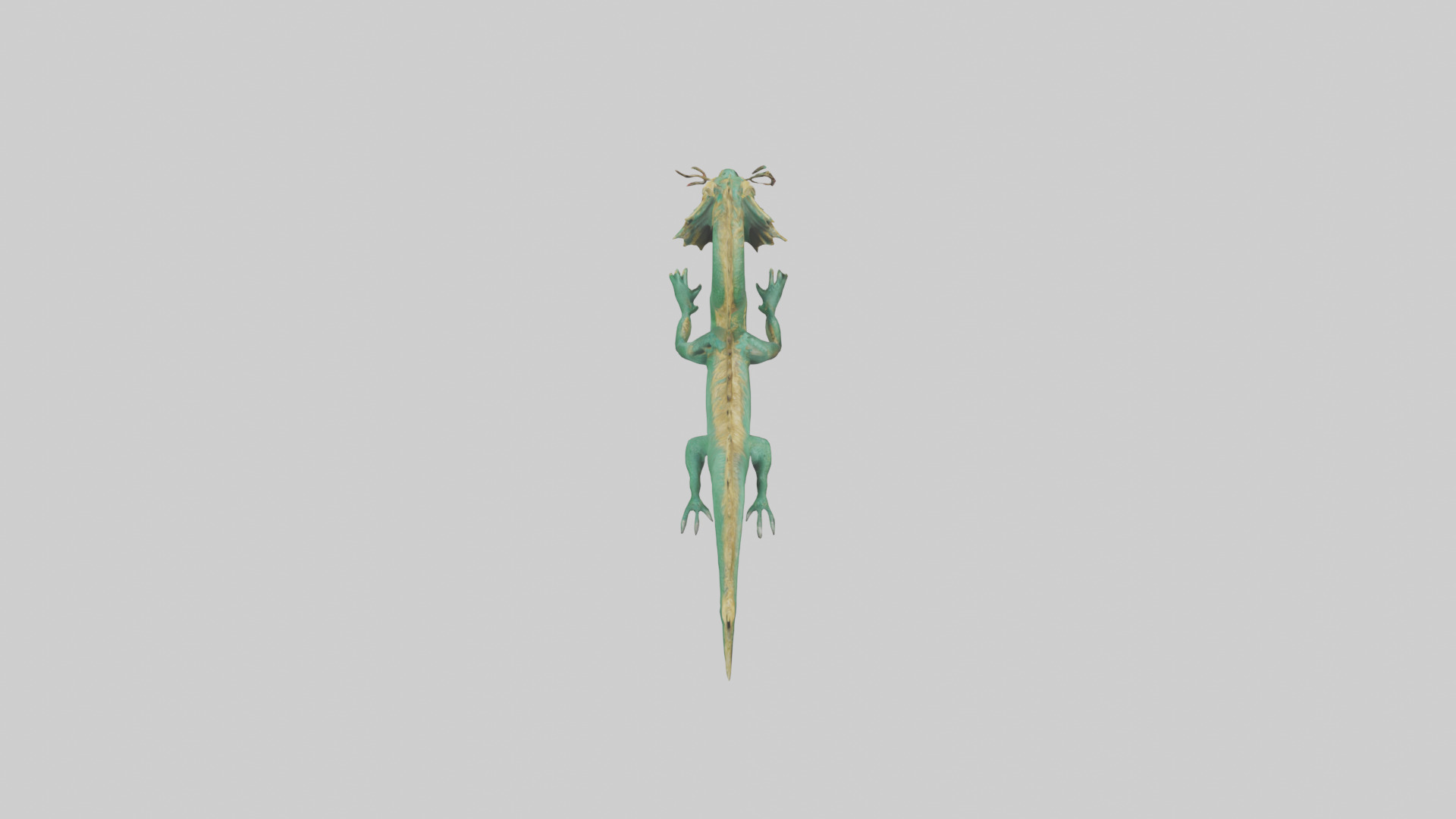 Chinese Dragon swimming model Low-poly 3D model_25