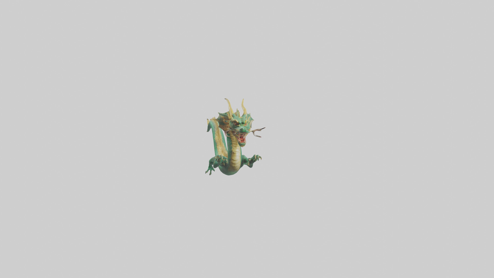 Chinese Dragon swimming model Low-poly 3D model_18
