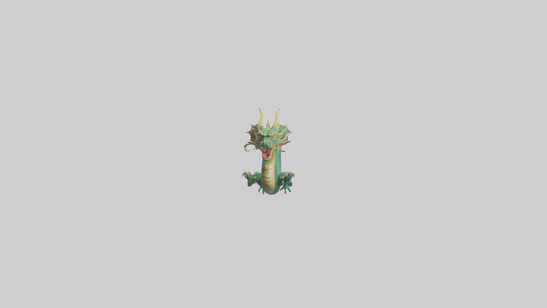 Chinese Dragon swimming model Low-poly 3D model_14