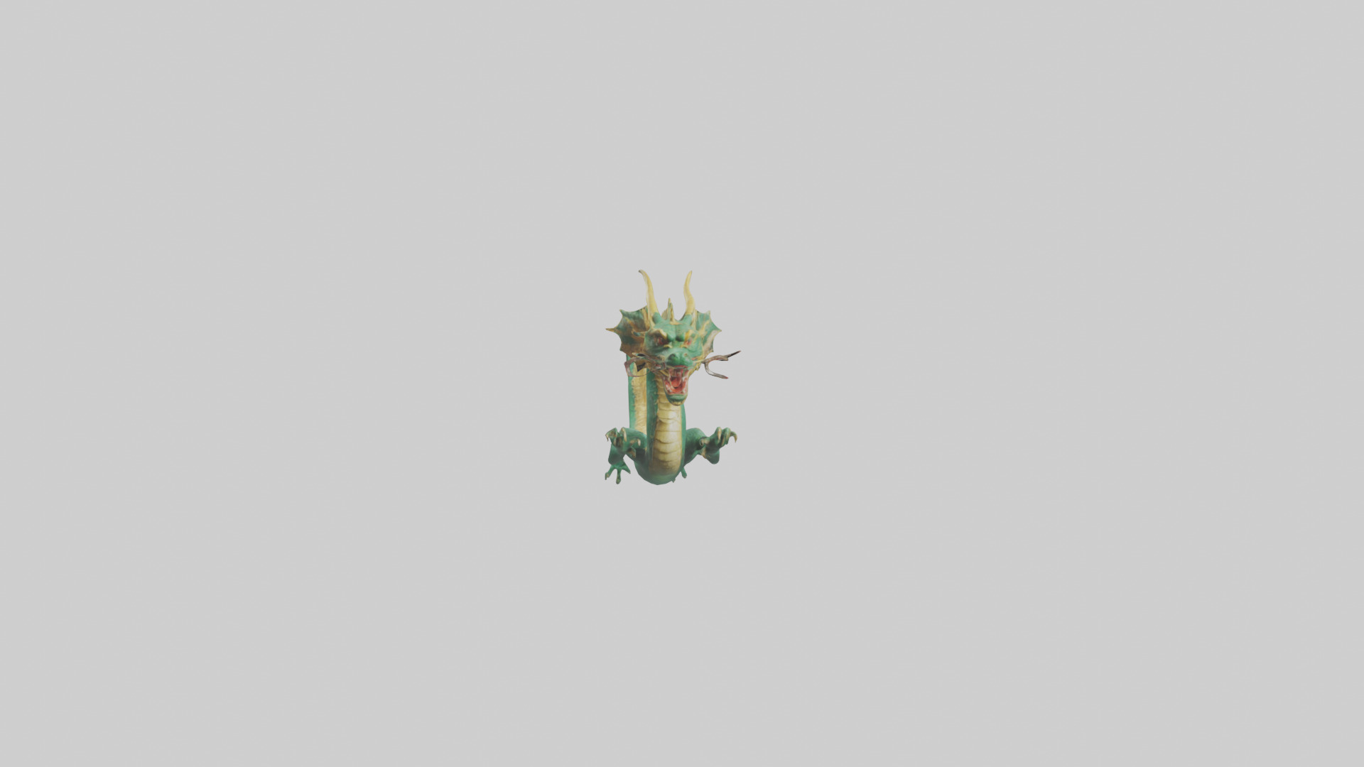 Chinese Dragon swimming model Low-poly 3D model_17