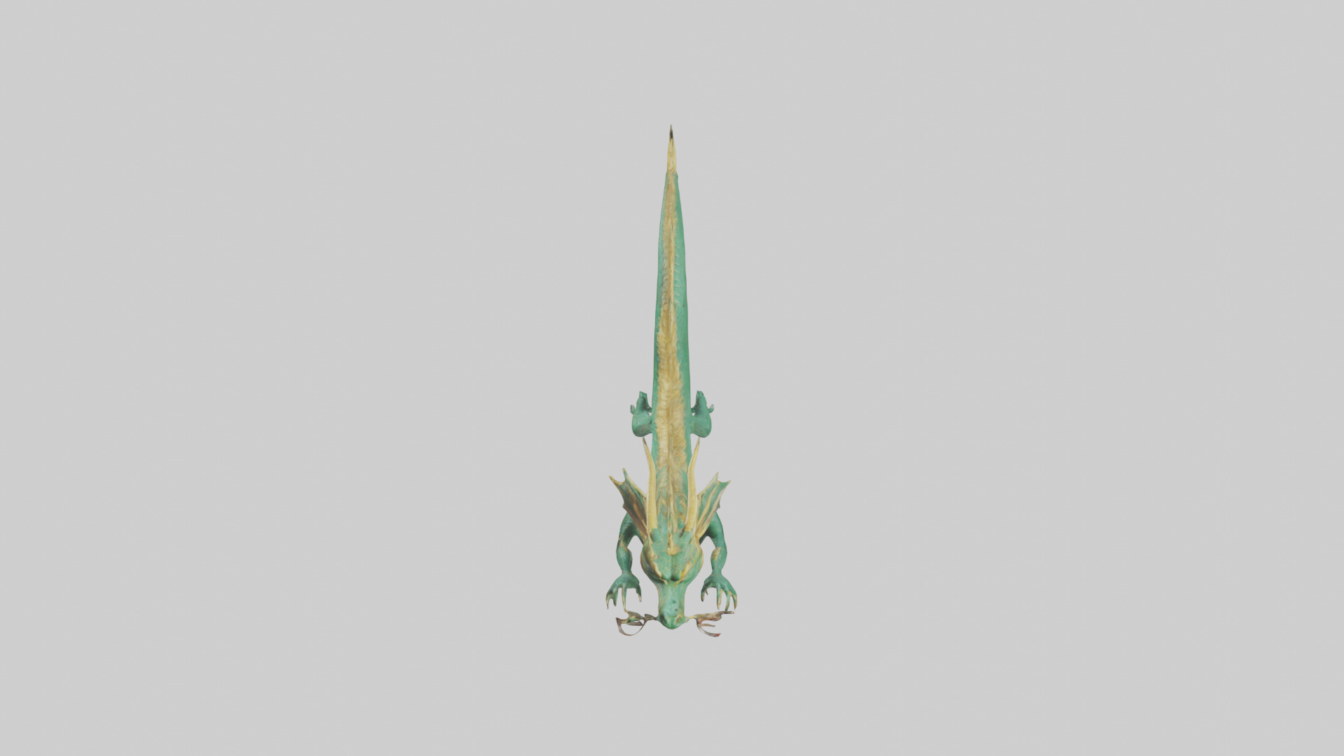 Chinese Dragon swimming model Low-poly 3D model_26