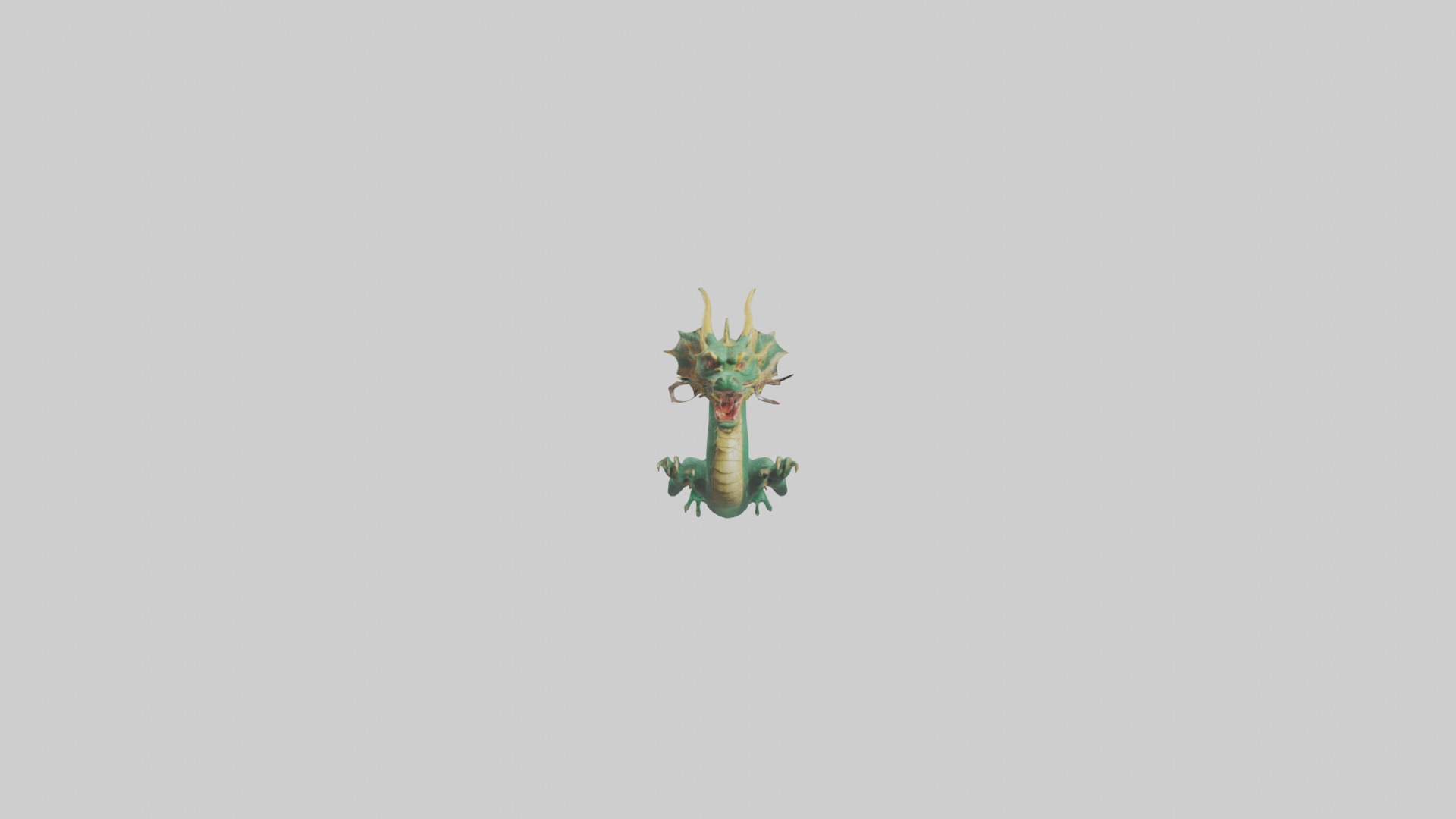 Chinese Dragon swimming model Low-poly 3D model_9
