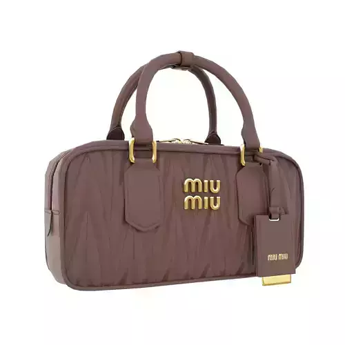 Arcadie matelasse nappa leather bag Brown Low-poly 3D model