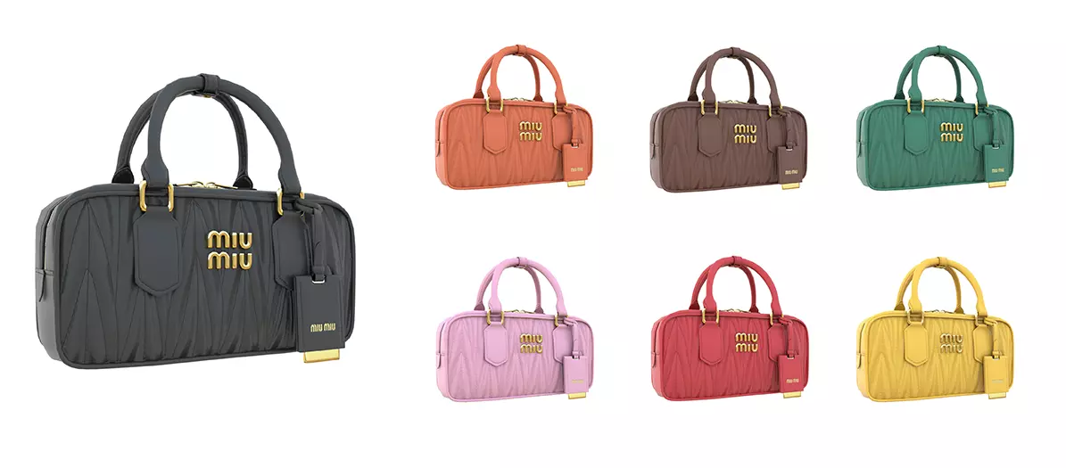 Arcadie matelasse nappa leather bag  3D Model Collection_0