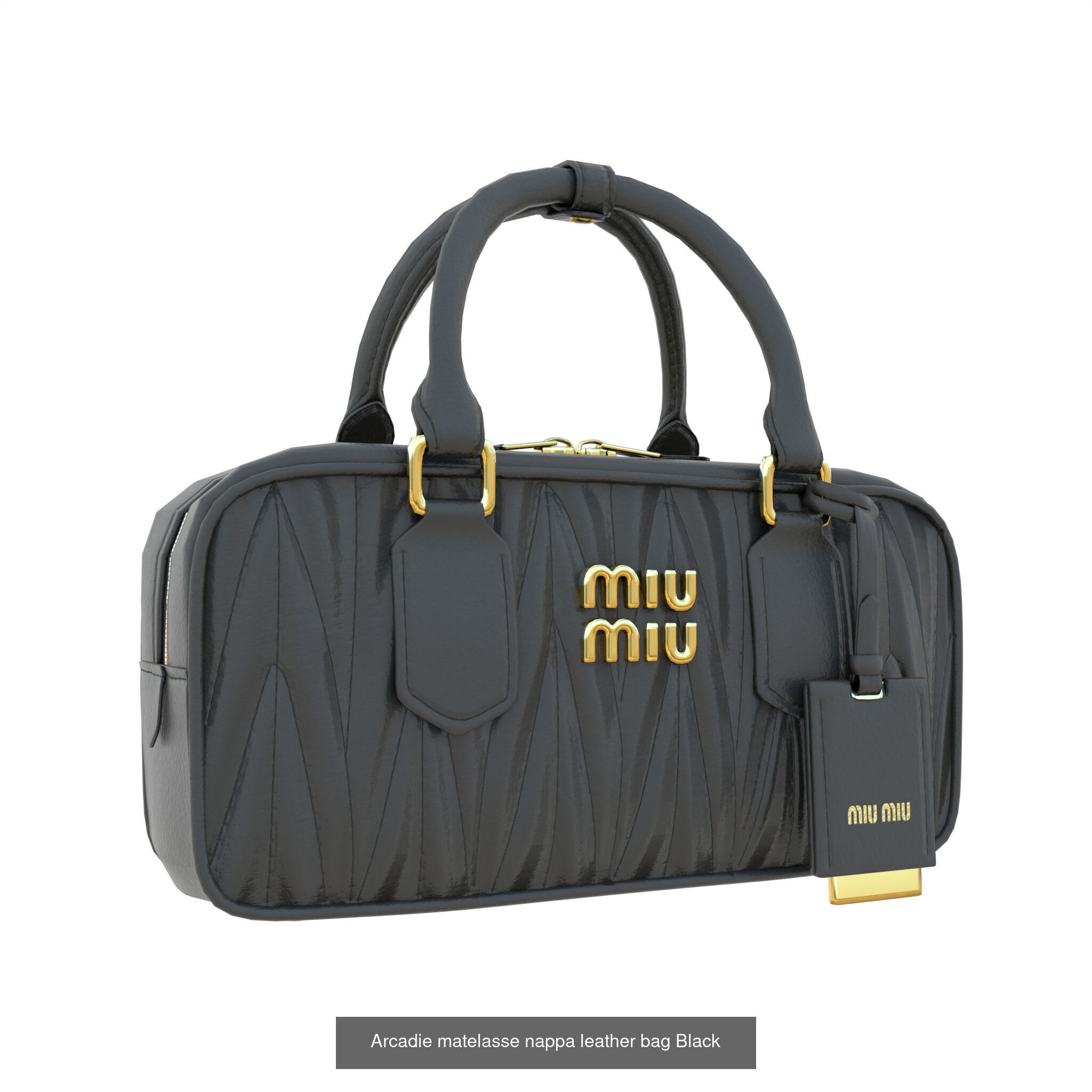 Arcadie matelasse nappa leather bag  3D Model Collection_8