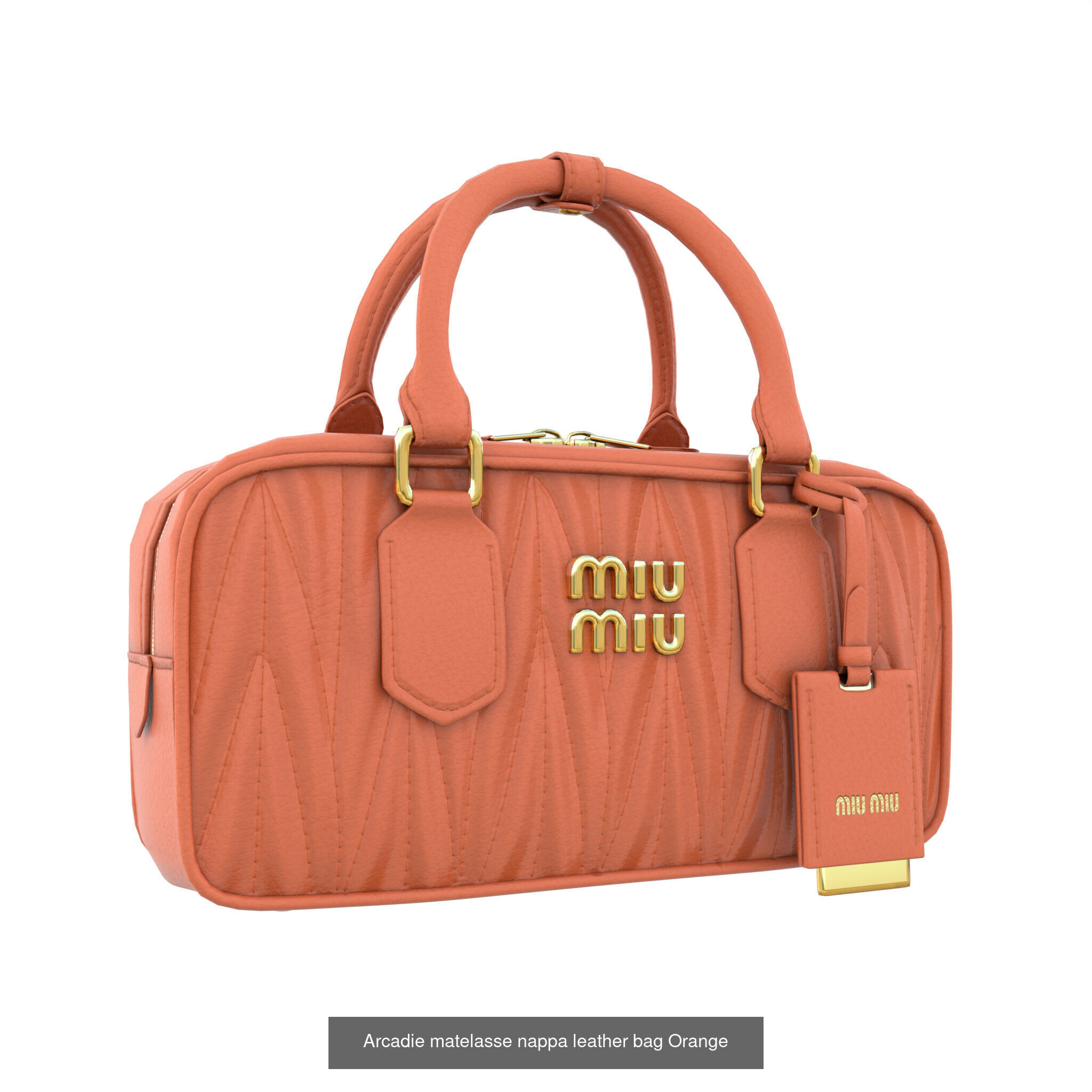 Arcadie matelasse nappa leather bag  3D Model Collection_10