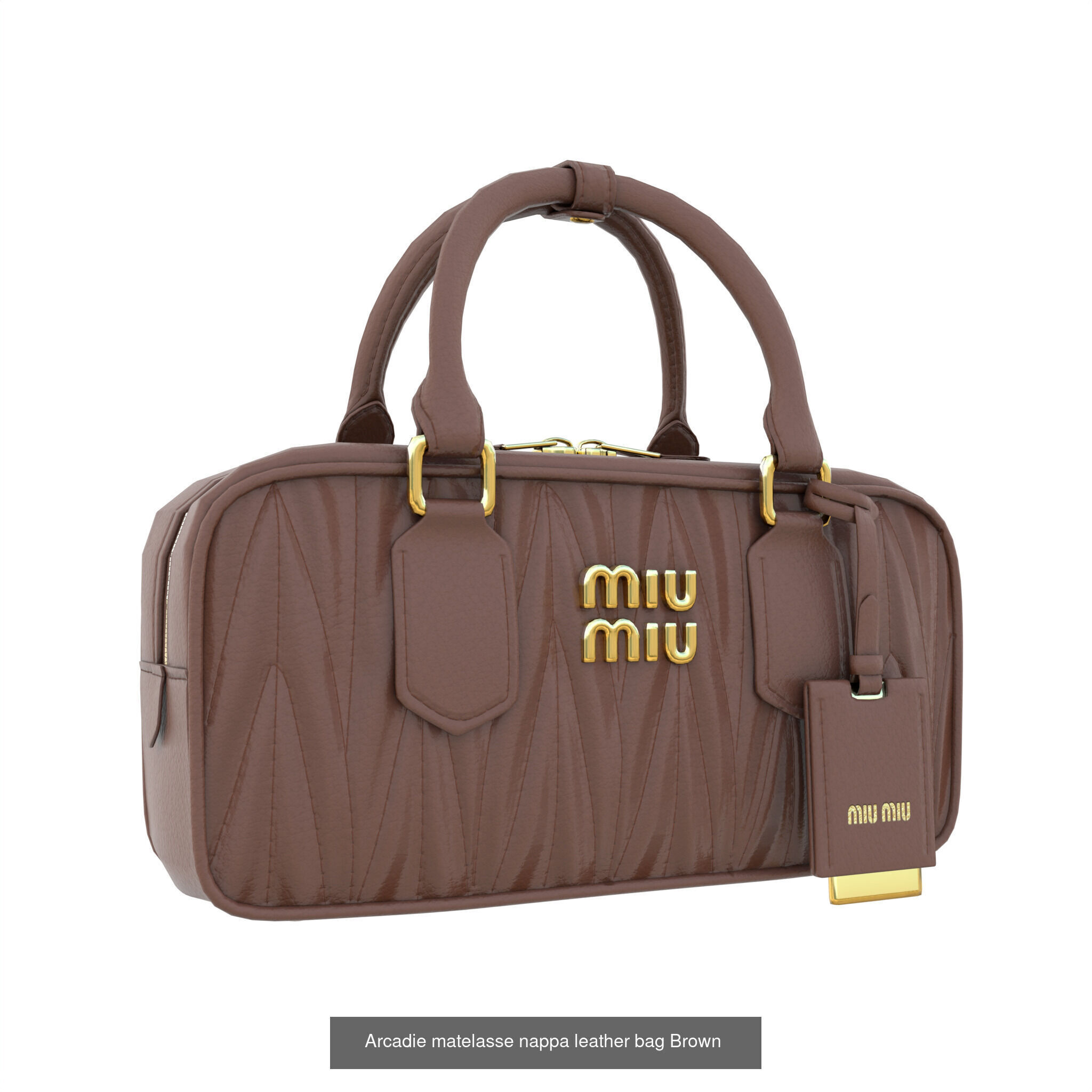 Arcadie matelasse nappa leather bag  3D Model Collection_14