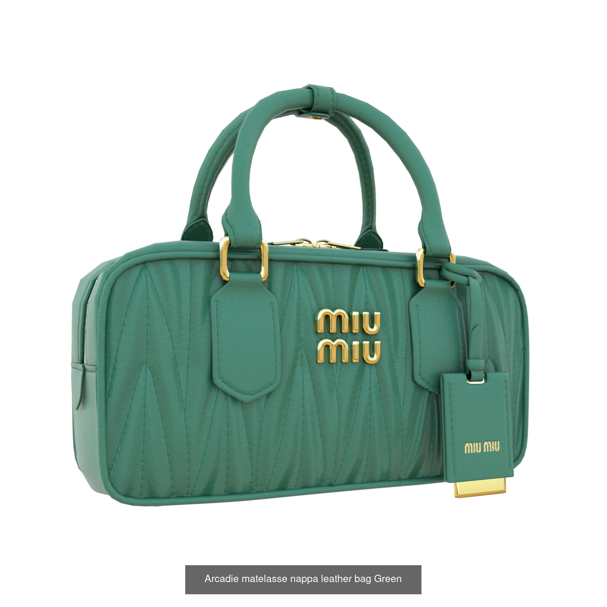 Arcadie matelasse nappa leather bag  3D Model Collection_9