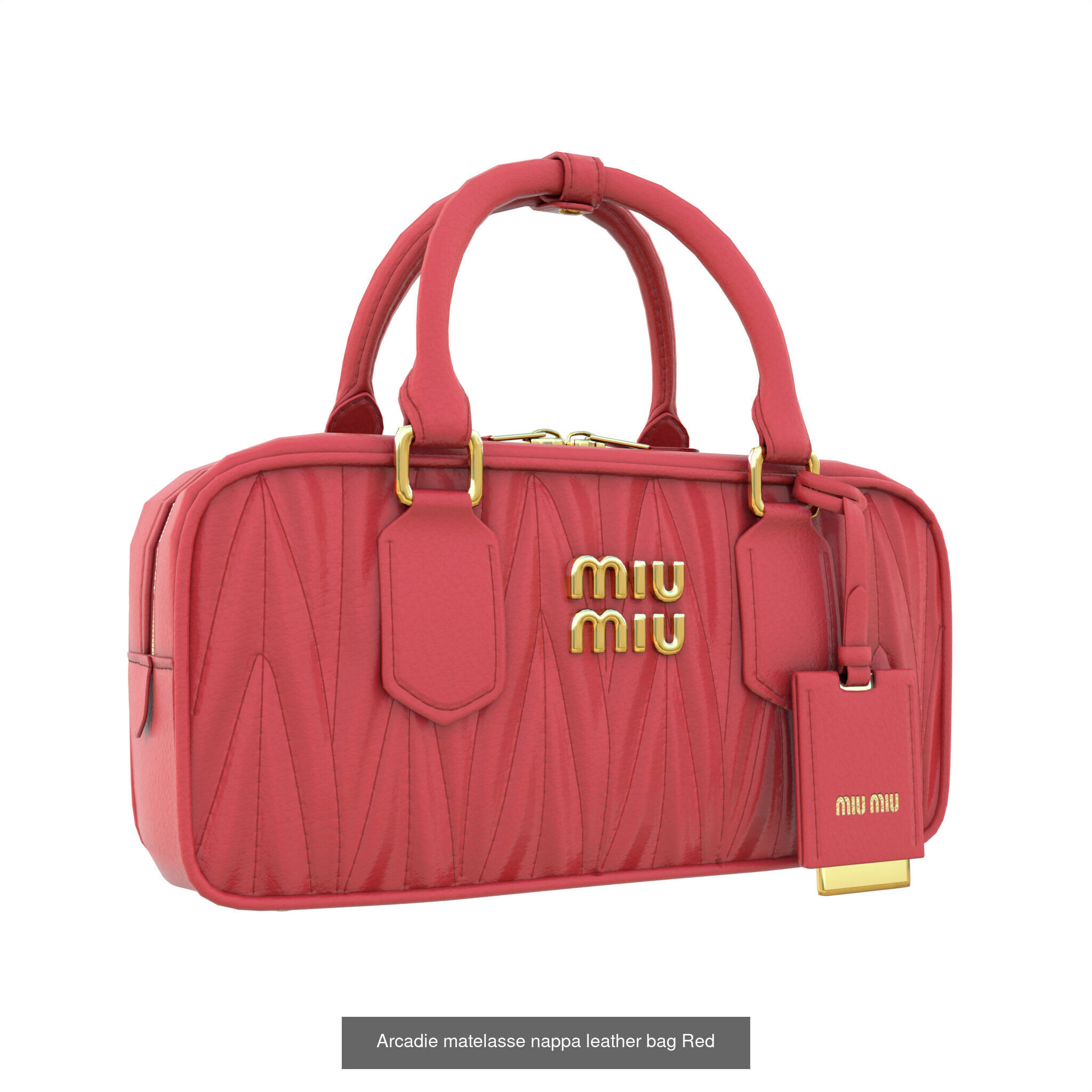 Arcadie matelasse nappa leather bag  3D Model Collection_11