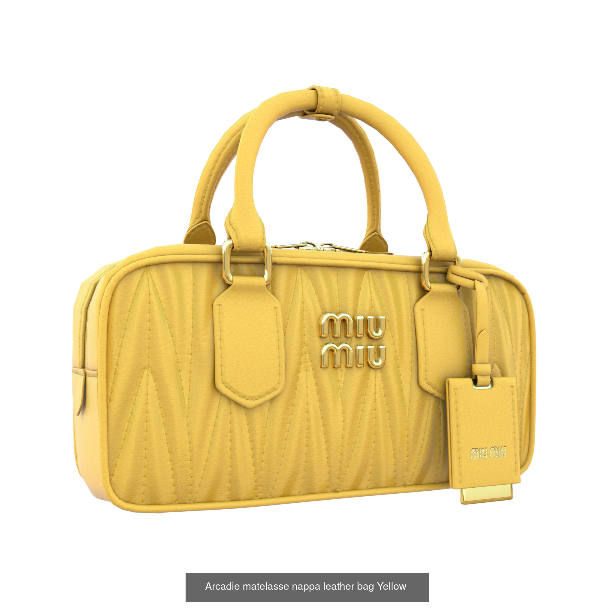 Arcadie matelasse nappa leather bag  3D Model Collection_12