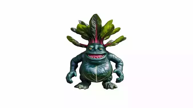  3d High  Render Swiss Chard Monster 