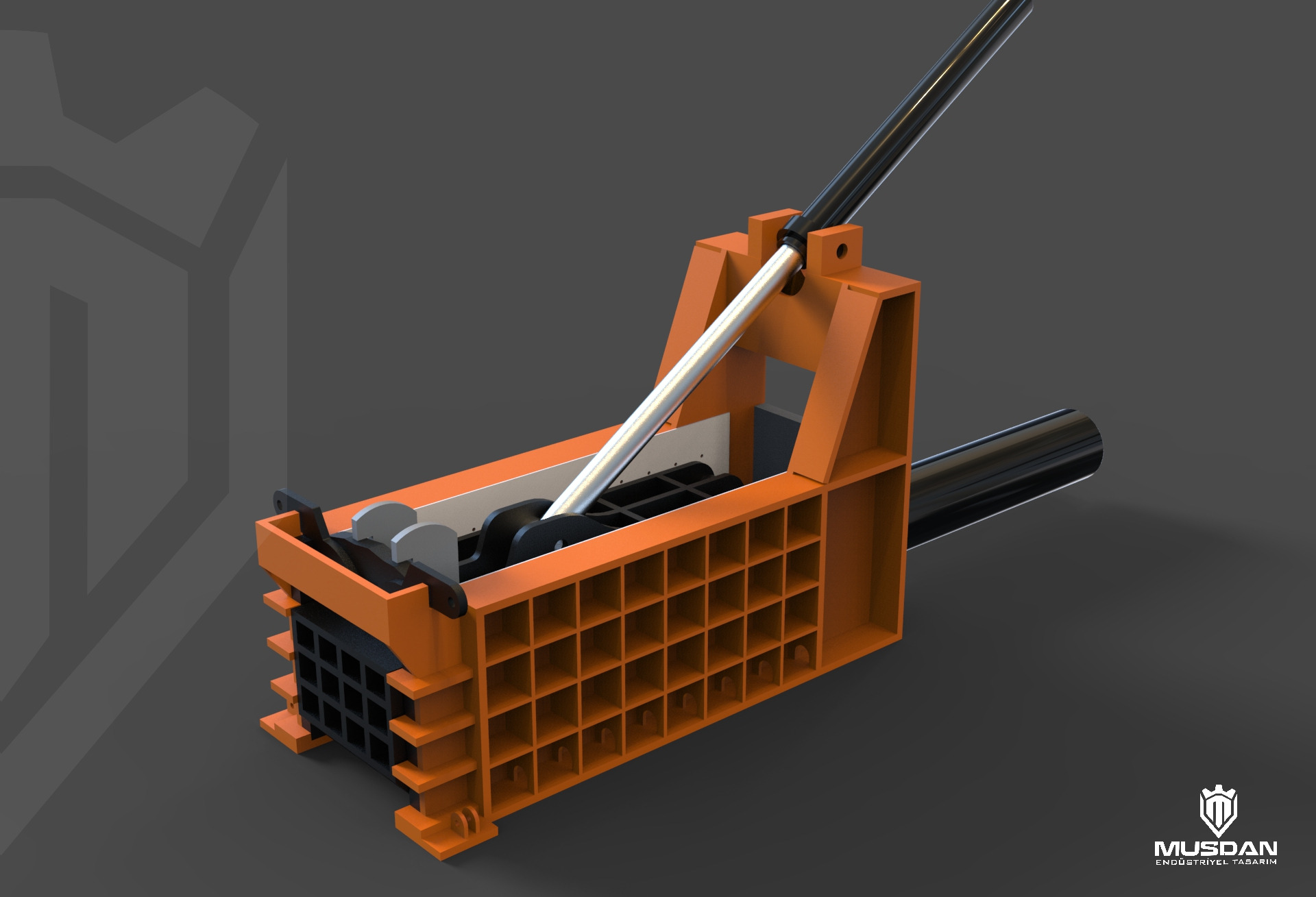 800mm x 600mm Waste Baler Press - Manufacturable 3D Model 3D print model_2