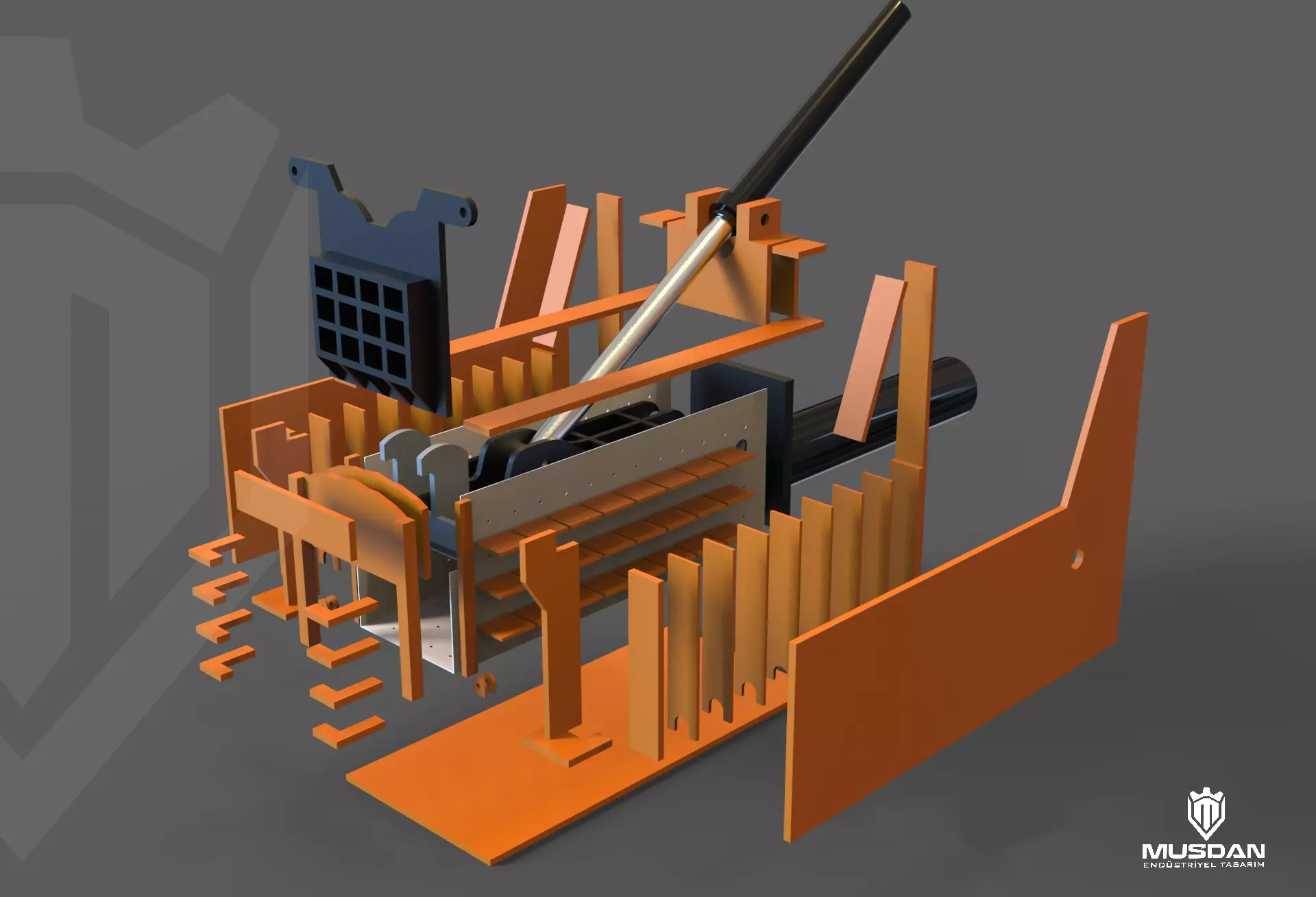 800mm x 600mm Waste Baler Press - Manufacturable 3D Model 3D print model_0