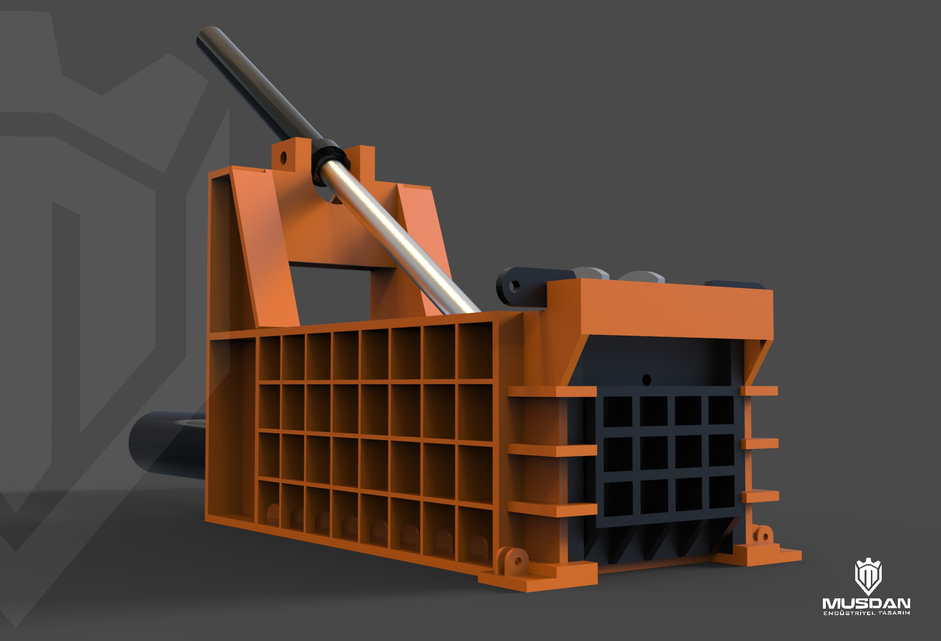 800mm x 600mm Waste Baler Press - Manufacturable 3D Model 3D print model_3