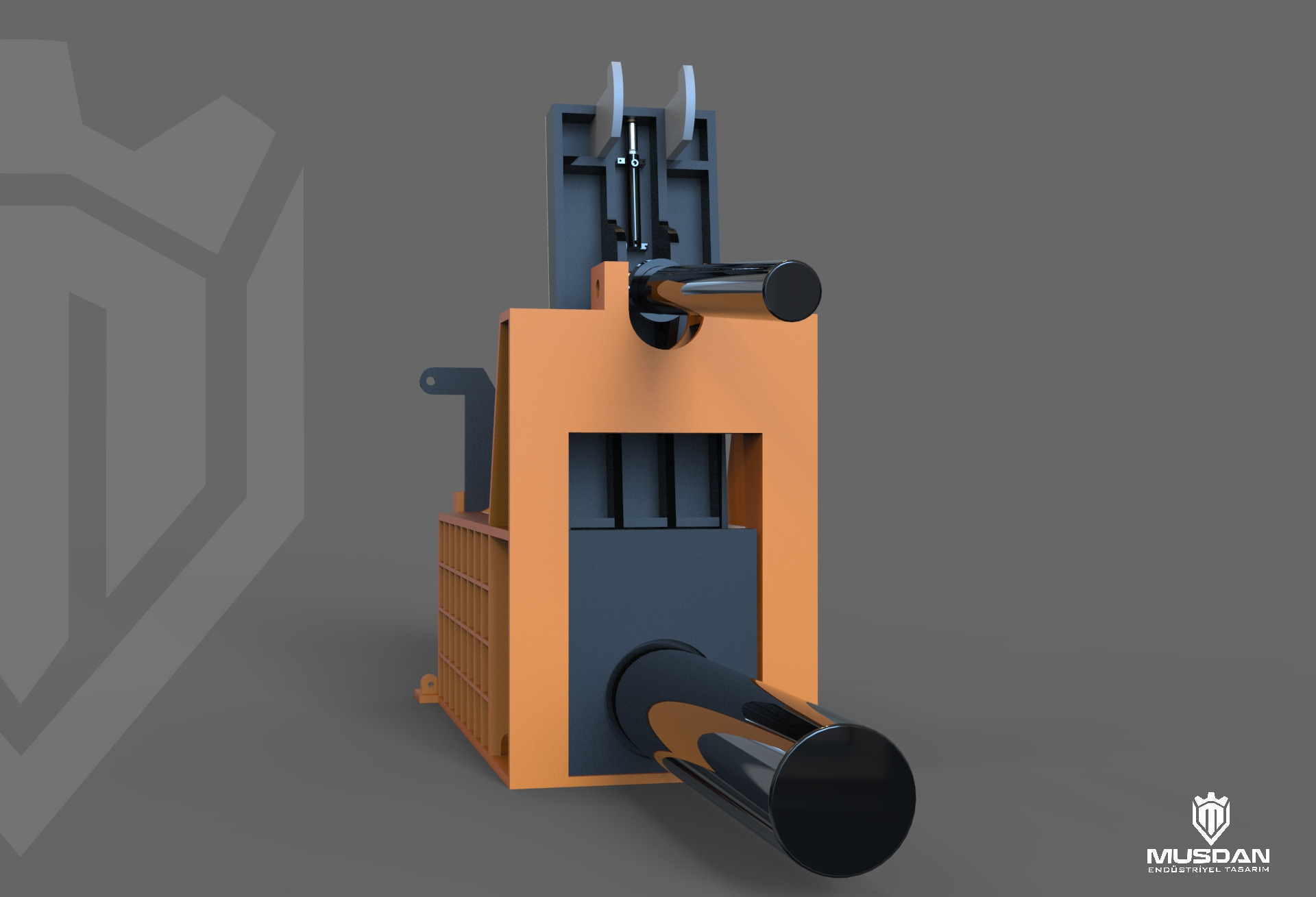 800mm x 600mm Waste Baler Press - Manufacturable 3D Model 3D print model_5