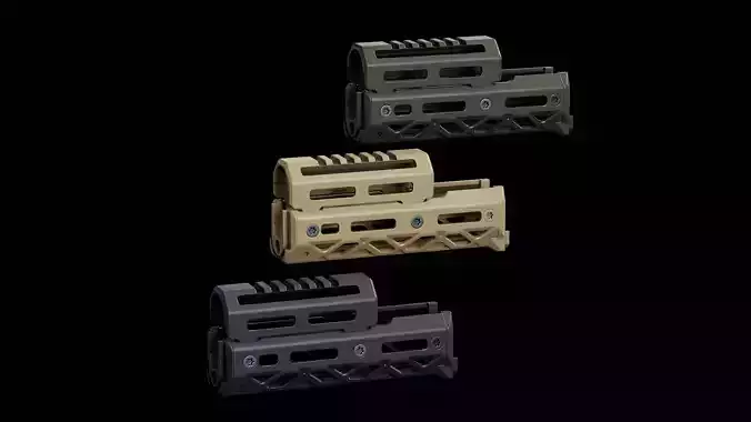 CRC 1U040 KPYK AK Short Handguard Low-poly 3D model