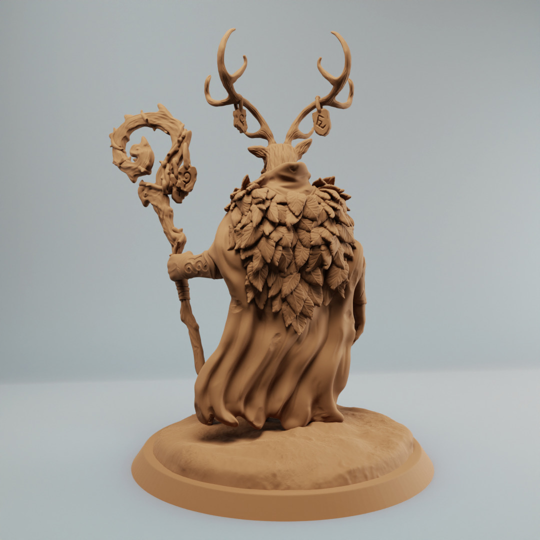 Deerfolk deer cervan druid bundle - pre supported 3D print model_2
