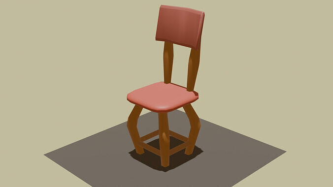 chair low poloygon 3D model 3D model