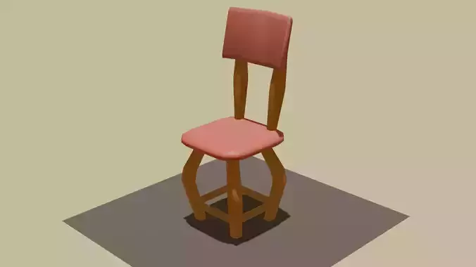 chair low poloygon 3D model