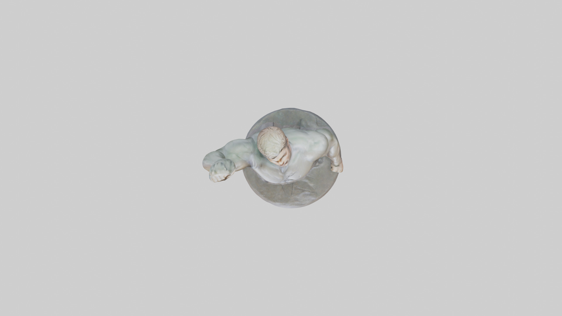 Chris Hemsworth statue model Low-poly 3D model_24