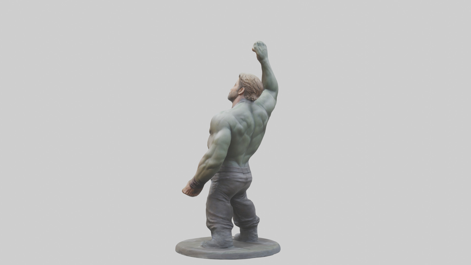 Chris Hemsworth statue model Low-poly 3D model_4